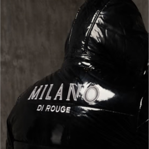 Milano Di Rouge black puffer coat women - Picture 1 of 2